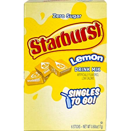 Starburst Zero Sugar Singles-to-go Lemon